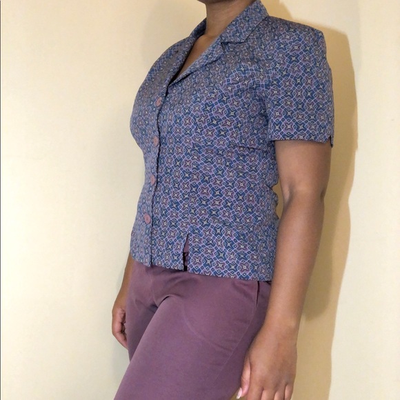 Vintage Patterned Button Down Shirt - Picture 2 of 4